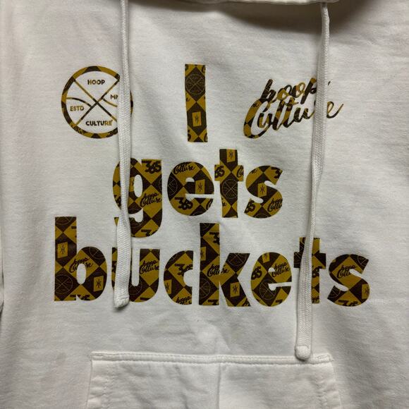 Hoops Culture I Get Buckets Hoodie Mens Small Basketball Sweatshirt Jumper Comfy - Picture 1 of 11